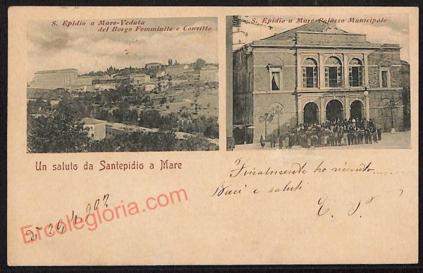 ae5974 - CARTOLINA D'EPOCA - Fermo Provincia - Sant' Elpidio a Mare  1902