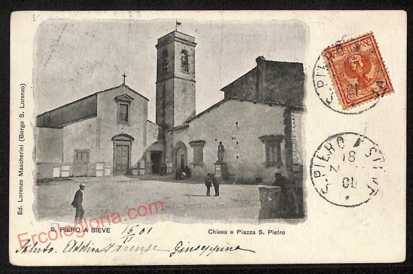 ae7991 - CARTOLINA D'EPOCA - Firenze Provincia - San Pietro a Sieve  1901