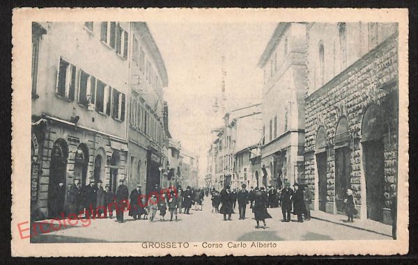 ag1997 - CARTOLINA D'EPOCA - Grosseto Città -  Corso Carlo Alberto