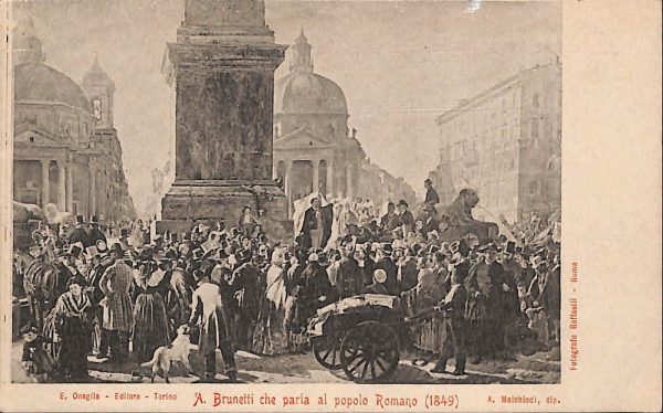 ad7813 - CARTOLINA D'EPOCA - Roma Città - A. Brunetti che parla al popolo Romano