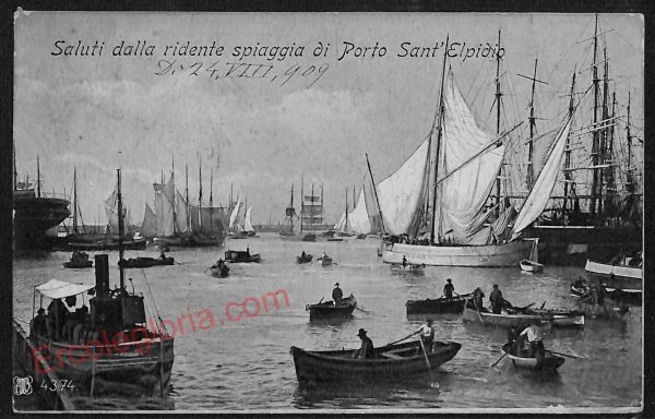 ae5964 - CARTOLINA D'EPOCA - Fermo Provincia - Porto Sant' Elpidio  1909