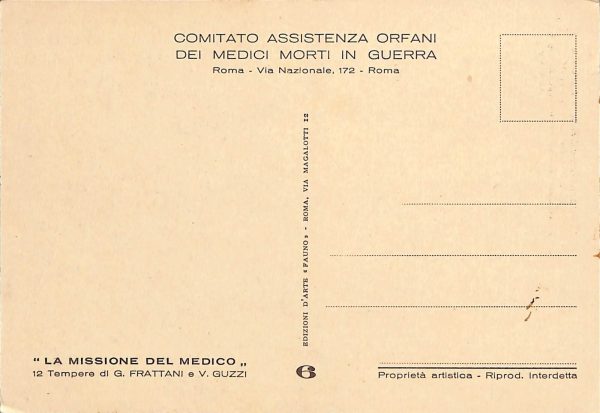 ad7815 - CARTOLINA D'EPOCA - Roma Città - ''La Missione del Medico '' - immagine 2
