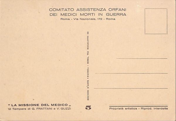 ad7816 - CARTOLINA D'EPOCA - Roma Città - ''La Missione del Medico '' - immagine 2