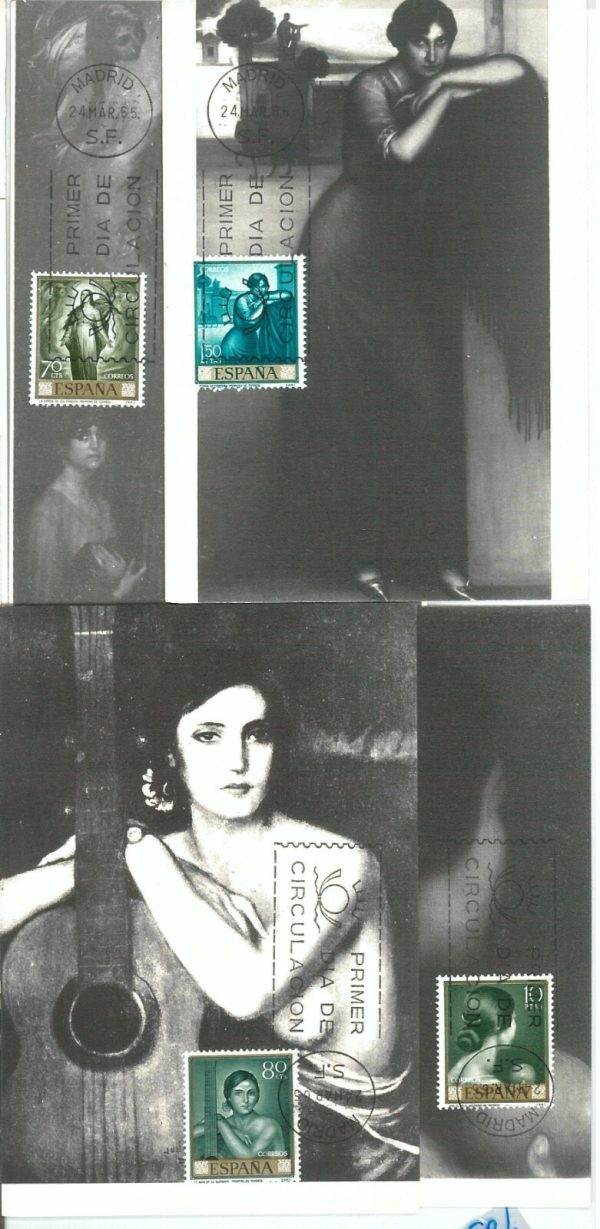 68888 - SPAIN - Set of 10 MAXIMUM CARDS 1965 - ART Torres - immagine 2