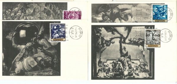 68890 - SPAIN - Set of 10 MAXIMUM CARDS 1966 - ART  Sert - immagine 2