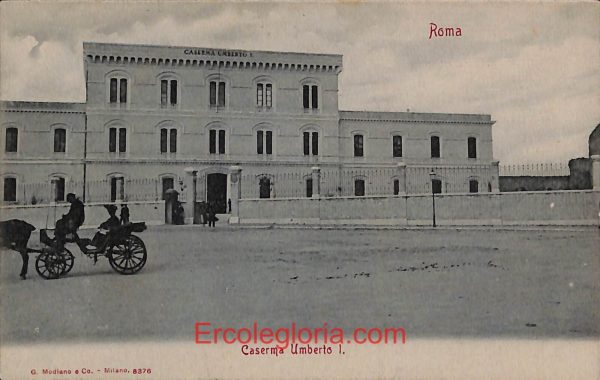 ad7825 - CARTOLINA D'EPOCA - Roma Città - Caserma Umberto I