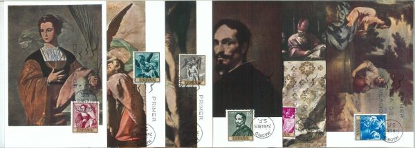 68897 - SPAIN - Set of 10 MAXIMUM CARDS 1969  - ART  Alonso Cano