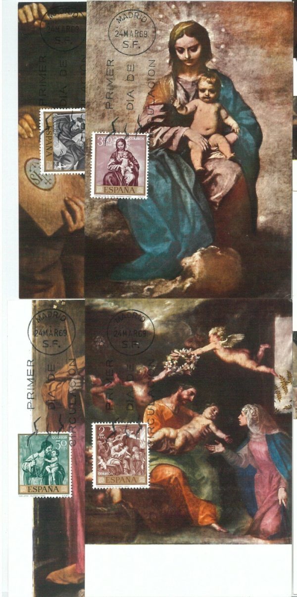 68897 - SPAIN - Set of 10 MAXIMUM CARDS 1969  - ART  Alonso Cano - immagine 2