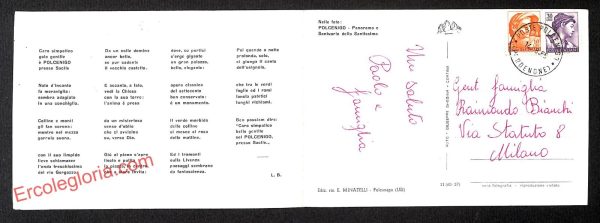 ah4571 - CARTOLINA DOPPIA D'EPOCA - Padova Provincia - Polcenigo - immagine 2