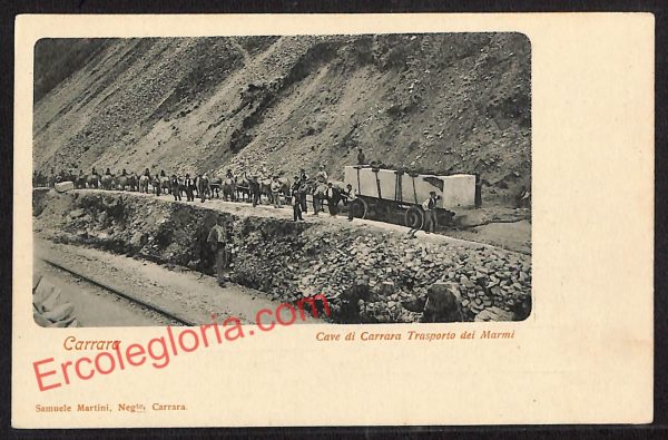 ag7913 - CARTOLINA D'EPOCA - Massa Carrara Città - Trasporto dei Marmi