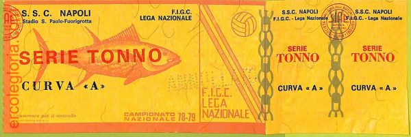 ZA1195 - Vecchio  BIGLIETTO PARTITA  CALCIO -  1978/1979: Napoli