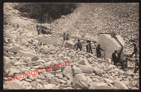 ag7919 - CARTOLINA D'EPOCA - Massa Carrara Città - Lavorazione dei marmi