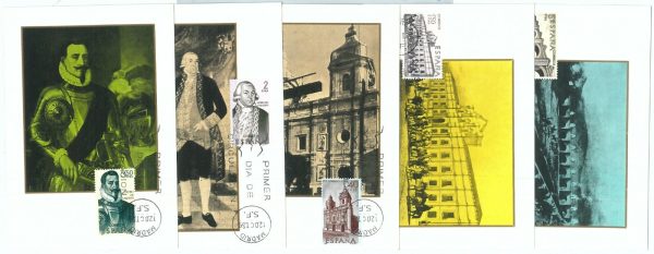 68912 - SPAIN - Set of 5 MAXIMUM CARDS 1969  - ARCHITECTURE