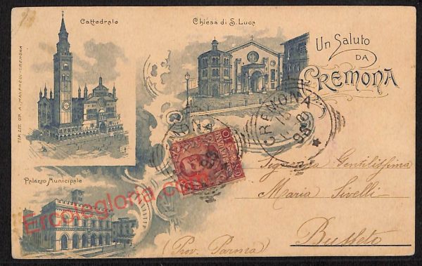 ae5535 - CARTOLINA D'EPOCA - Cremona Città - Chiesa S. Luca  1901