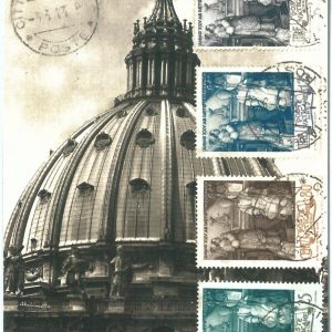 68922 - VATICANO -  MAXIMUM CARD  1943  - ART  Religion ARCHITECTURE