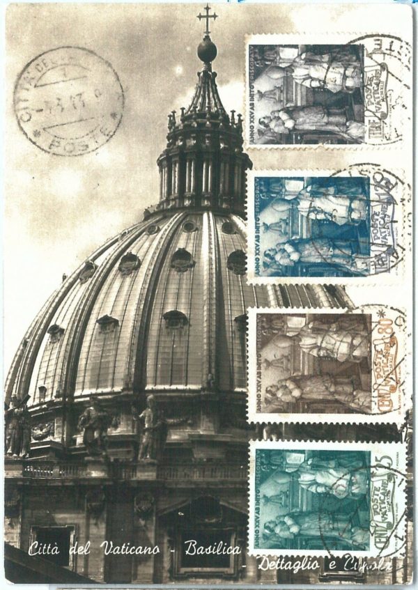 68922 - VATICANO -  MAXIMUM CARD  1943  - ART  Religion ARCHITECTURE