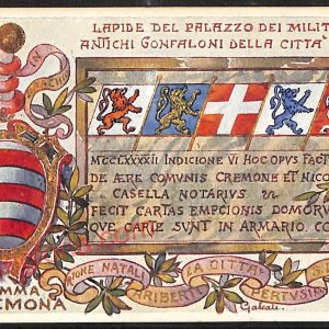 ae5536 - CARTOLINA D'EPOCA - Cremona Città - Stemma di Cremona  1909