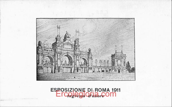 ad7858 - CARTOLINA D'EPOCA - Esposizione di Roma 1911 - Ingresso d' onore