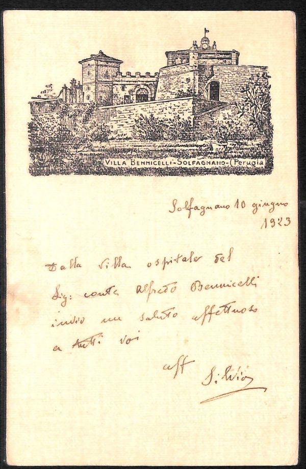 ac3019 - CARTOLINA  D'EPOCA - Perugia Provincia - SOLFAGNANO  1923