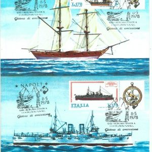 68942 -  ITALY - POSTAL HISTORY - Set 4  MAXIMUM CARD -  BOATS Ships 1978