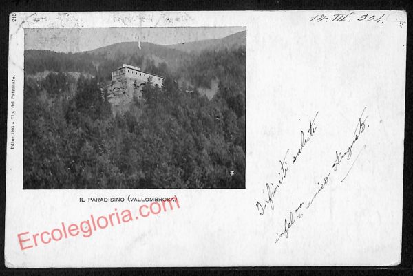 ag0058 - CARTOLINA D'EPOCA - Firenze Provincia - Vallombrosa  1904