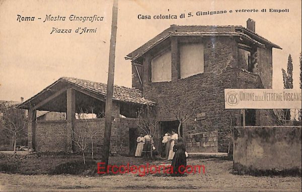 ad7847 - CARTOLINA D'EPOCA - Roma - Casa di S. Gimignano e vetrerie di Empoli