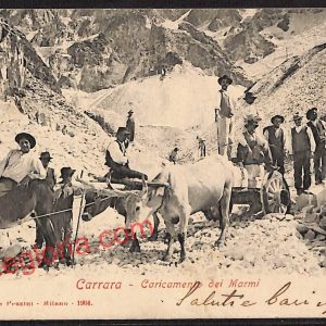 ag7943 - CARTOLINA D'EPOCA - Massa Carrara Città - Caricamento dei marmi