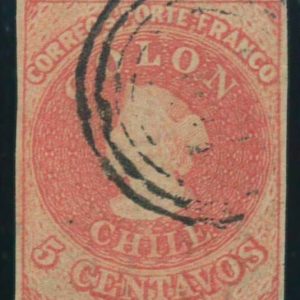 P3932 - CHILE ,  YVERT 5, NICE CLEAN USED