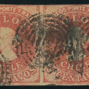P3932 - CHILE ,  YVERT 5 , IN PAIR ,  USED