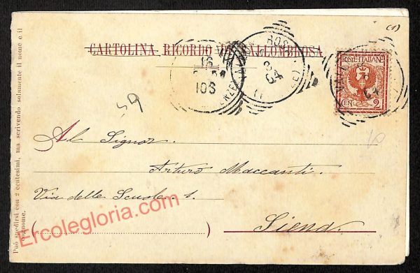 ag0089 - CARTOLINA D'EPOCA DOPPIA - Firenze Provincia - Vallombrosa  1904