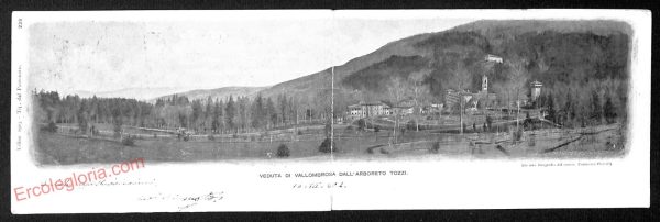 ag0089 - CARTOLINA D'EPOCA DOPPIA - Firenze Provincia - Vallombrosa  1904 - immagine 2