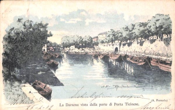 ac3749 - CARTOLINA  D'EPOCA - Milano Città  - Porta Ticinese 1902