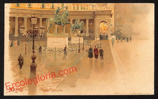 ag9601 - CARTOLINE D'EPOCA - Napoli Città - Piazza Plebiscito