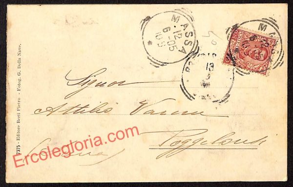 ag7959 - CARTOLINA D'EPOCA DOPPIA - Massa Carrara Città - Panorama - immagine 2