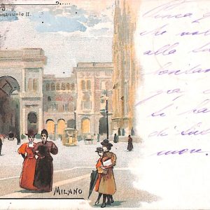 ac3754 - CARTOLINA  D'EPOCA - Milano Città  - Galleria Vittorio Emanuele  1899