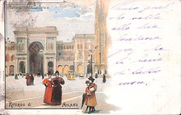ac3754 - CARTOLINA  D'EPOCA - Milano Città  - Galleria Vittorio Emanuele  1899