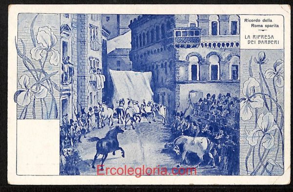 ad7876 - CARTOLINA D'EPOCA - Roma Città - La Ripresa dei Barberi