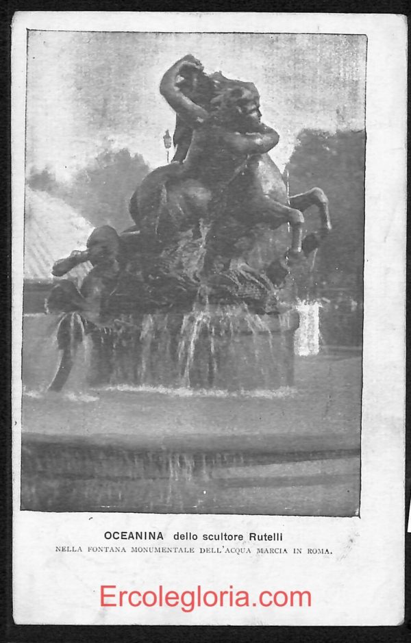 ad7883 - CARTOLINA D'EPOCA - Roma Città - OCEANINA dello scultore Rutelli