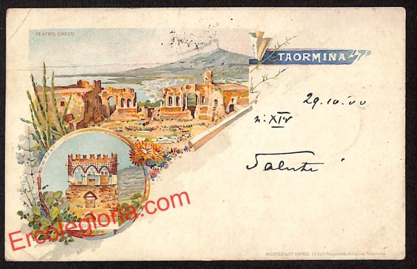 ag8899 - CARTOLINA D'EPOCA - Messina Provincia - Taormina