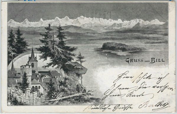 57564 - SWITZERLAND Schweiz - Ansichtskarten VINTAGE  POSTCARD -  BE  Biel 1901