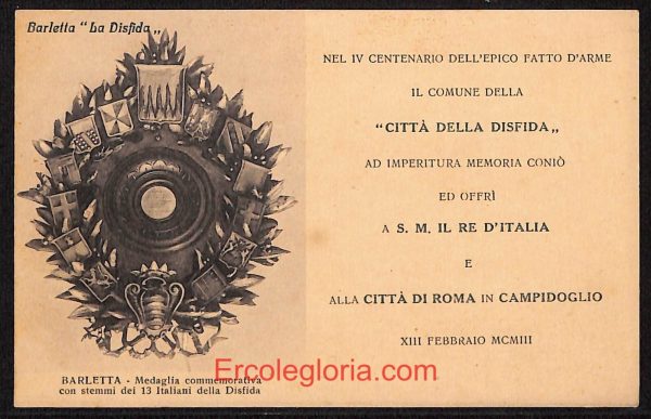 ae0904 - CARTOLINA  D'EPOCA - BAT Provincia - Barletta
