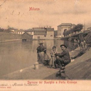 ac3797 - CARTOLINA  D'EPOCA - Milano Città -  Naviglio a Porta Ticinese  1903