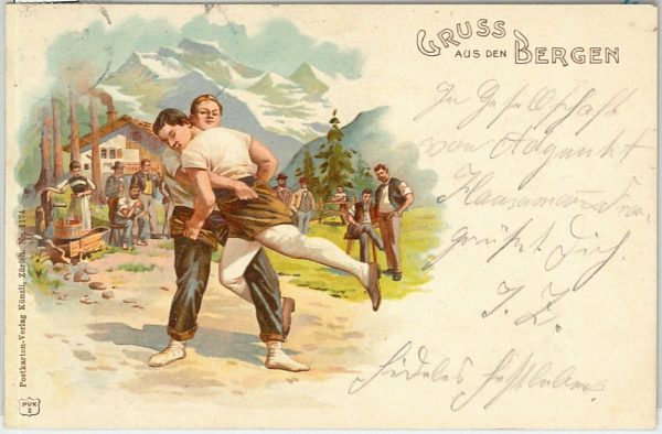 57566 - SWITZERLAND Schweiz - Ansichtskarten VINTAGE  POSTCARD -  BERGEN Gruss