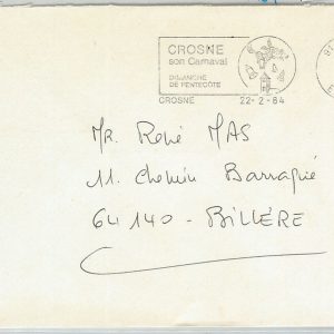 64616 - FRANCE - POSTAL HISTORY - POSTMARK on COVER 1984 - CARNIVAL