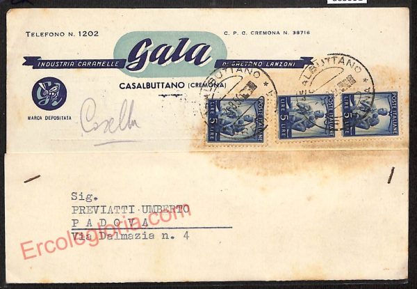 ae5551 - CARTOLINA D'EPOCA - Cremona Provincia - Casalbuttano  1950