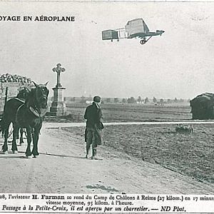 16024 - FRANCE  - Vintage Postcard  CPA - REIMS 1908   AVIATION AIRPLANES