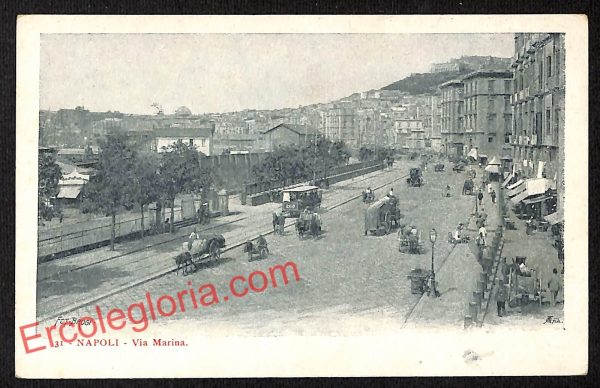 ag9659 - CARTOLINE D'EPOCA - Napoli Città - Via Marina