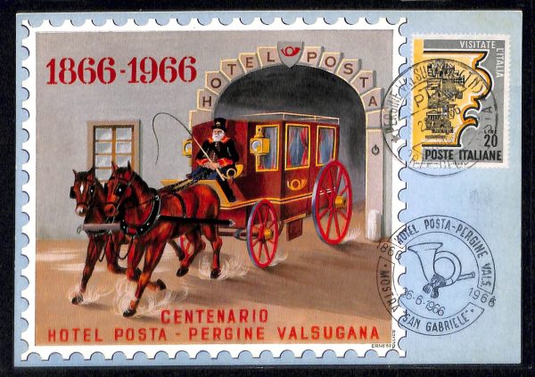 ab5471 - CARTOLINA  D'EPOCA - Trento Città : HOTEL POSTA