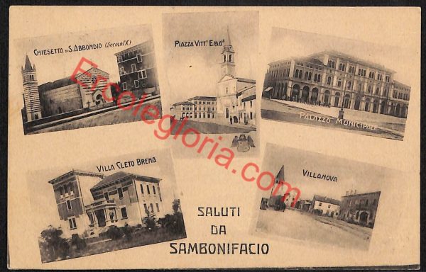 ae3342 - CARTOLINA  D'EPOCA - Verona Provincia - San Bonifacio  1915