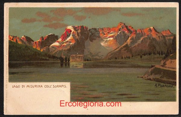 ae1052 - CARTOLINA  D'EPOCA - Belluno Provincia - Lago di Misurina